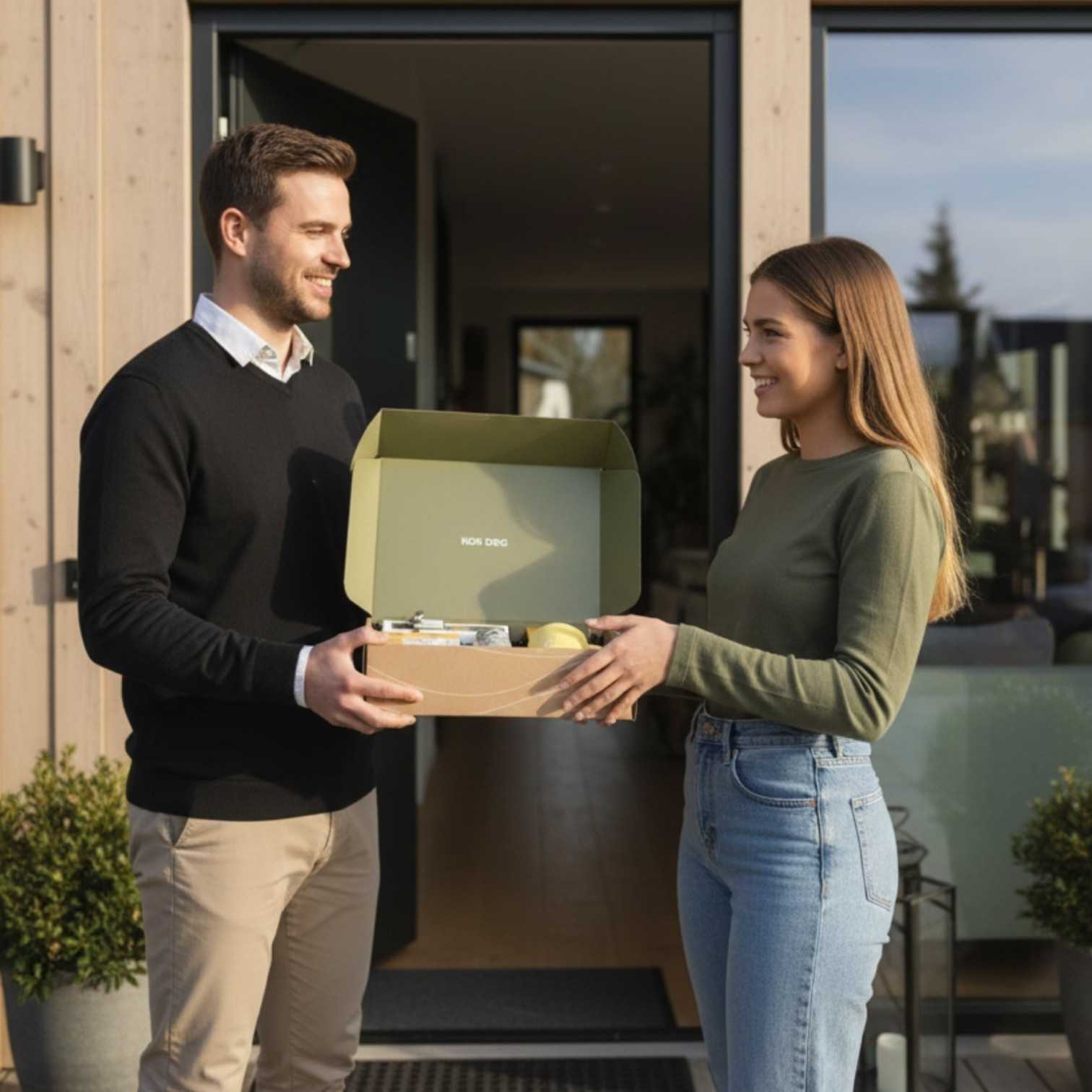 Elegante gaveesker og firmagaver til kunder klare for utsendelse